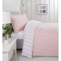 Rapport Home Spots & Stripes Microfibre Duvet Set in Pink | Size: Single