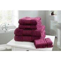 Rapport Home Windsor Cotton Face Cloth Towel (30x30 cm) in Plum