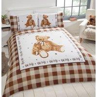 Rapport Home Hug Me Bear Duvet Cover Set with Pillowcase in Natural | Size: Single