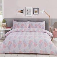 Rapport Home Leo Polycotton Duvet Cover Set With Pillowcase in Pink | Size: Single