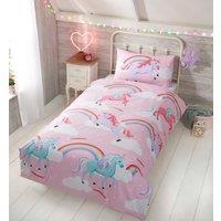 Rapport Home My Little Unicorn Duvet Cover Set with Pillowcase in Pink | Size: Single