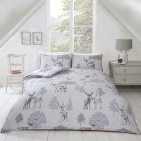 Rapport Home Sherwood Polycotton Duvet Cover Set With Pillowcase in Light Grey | Size: Single