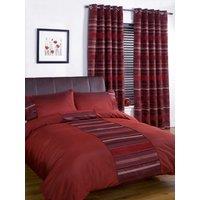Rapport Home New York Polycotton Duvet Cover Set With Pillowcase in Red | Size: Single