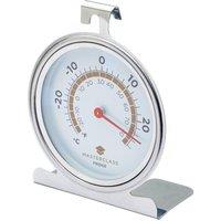 MasterClass Deluxe Large Stainless Steel Fridge Thermometer 10cm, Carded in Silver