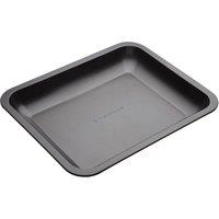 MasterClass Non-Stick Medium Sloped Roasting Pan, 33cm x 25.5cm in Grey | Size: 33 cm x 25.5 cm
