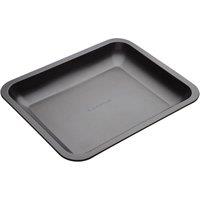 MasterClass Non-Stick Sloped Large Roasting Pan 38x30.5x7cm in Grey | Size: 38x30.5x7 cm