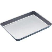 KitchenCraft Non-Stick Baking Tray, Carbon Steel Cooking Tray, 33.5 x 24.5cm in Mid Grey | Size: 33.5 x 24.5 cm