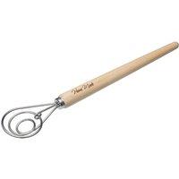 Home Made Traditional Danish Dough Whisk in Medium Beige