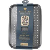 MasterClass Crusty Bake Non-Stick Baking Tray, 1lb, Carbon Steel, 24 x 18cm in Black | Size: 24 x 18 cm