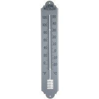 KitchenCraft Living Nostalgia Outdoor Wall Thermometer, -20 to 50 deg C, 50cm, Tagged in Grey