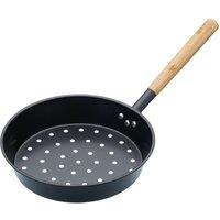 KitchenCraft Carbon Steel Chestnut / BBQ Pan in Black