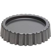 Chicago Metallic Non-Stick Mary Ann Cake Pan, Round Sponge Flan Baking Tin, 27cm in Dark Grey