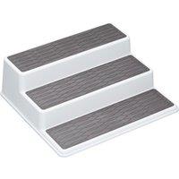 Copco Three Tier Cupboard Shelf Organiser, 25cm in White