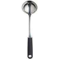 MasterClass Soft Grip Stainless Steel Ladle in Black