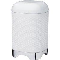 Lovello Canister with Textured Design & Secure Lid in Ice White Vintage