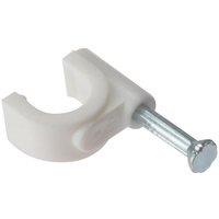 Forgefix Cable Clip Round White 9-11Mm Box 100