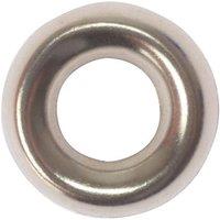 Forgefix Screw Cup Washers Solid Brass Nickel Plated No.8 Bag 200 in Silver