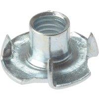 Forgefix Pronged T Nuts Zp M6 Bag 10 in Silver