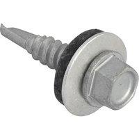 Forgefix Techfast Hex Head Roofing Screw Self-Drill Light Section 5.5 X 25Mm in Silver