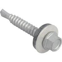 Forgefix Techfast Hex Head Roofing Screw Self-Drill Light Section 5.5 X 38Mm in Silver