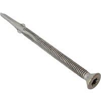 Forgefix Techfast Timber To Steel Csk/Wing Screw No.3 Tip 5.5 X 50Mm Box 100 in Silver