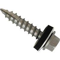 Forgefix Techfast Metal Roofing To Timber Hex Screw T17 Gash Point 6.3 X 25M in Silver