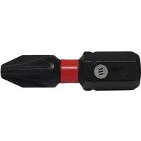 Forgefix ForgeFast Pozidriv Compatible Impact Bit PZ1 x 25mm (Card 2) in Black