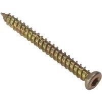 Forgefix Concrete Frame Screw ZYP 7.5 x 122mm Box 100 in Gold