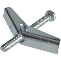 Forgefix Plasterboard Spring Toggle M5 X 50Mm Bag 10 in Silver