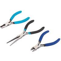 Bluespot Tools Soft Grip Mini Plier Set, 3 Piece in Blue