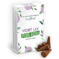 KDMD Plant Based Incense Cones - Violet Lilly in White