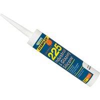 Everbuild Industrial & Glazing Silicone White 295Ml 225