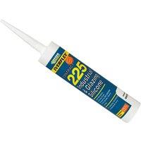 Everbuild Industrial & Glazing Silicone Brushed Steel 295Ml 225 in Grey