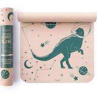Myga Dino Silk Print Childrens Mat in Light Beige