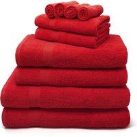 Velosso Luxury 100% Egyptian Cotton Towels 550gsm - Soft & Absorbent Cotton Towels in Red