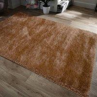 Home Republic Majestic Shaggy Textured Fluffy Rug in Taupe | Size: 80 cm x 150 cm