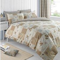 Velosso Maya Cotton Rich Printed Duvet Cover & Pillowcase Set in Natural | Size: Single