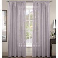 Velosso Rivera Plain Voile Panel Sheer Curtains in Purple | Size: 150 cm width x 137 cm drop