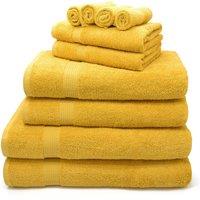 Velosso Luxury 100% Egyptian Cotton Towels 550gsm - Soft & Absorbent Cotton Towels in Mustard