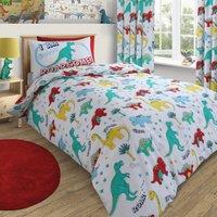 Velosso Dinosaur Cotton Rich Printed Duvet Cover & Pillowcase Set | Size: Single