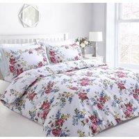 Velosso Vintage Floral Cotton Rich Printed Duvet Cover & Pillowcase Set | Size: Single