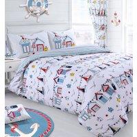 Velosso Nautical Cotton Rich Printed Duvet Cover & Pillowcase Set | Size: Single