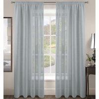 Velosso Rivera Plain Voile Panel Sheer Curtains in Silver | Size: 150 cm width x 229 cm drop