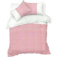 Sweet Dreams Soft & Durable Striped Duvet Cover Set with Pillowcases in Red | Size: Super King