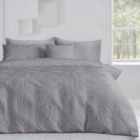 Velosso Pinsonic Design Duvet Cover & Pillowcase Set in Grey | Size: King