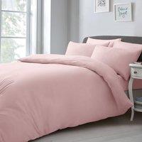 Velosso Chic Microfibre Duvet Cover & Pillowcase Set with Button Closure in Pink | Size: Double