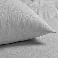 Velosso Elegant Microfibre Duvet Cover & Pillowcase Set, Breathable Bed Linen in Silver | Size: Single