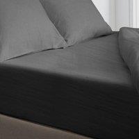 Velosso Elegant Microfibre Duvet Cover & Pillowcase Set, Breathable Bed Linen in Charcoal | Size: King