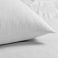 Velosso Elegant Microfibre Duvet Cover & Pillowcase Set, Breathable Bed Linen in White | Size: Double