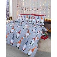 Velosso Singing Gonks Cotton Rich Printed Duvet Cover & Pillowcase Set in Red | Size: Single